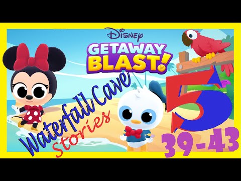 💖Disney Getaway Blast💖 the story of Waterfall Cave ⏳︎PART 5(LEVEL 43)⏳︎Walkthrough Gameplay