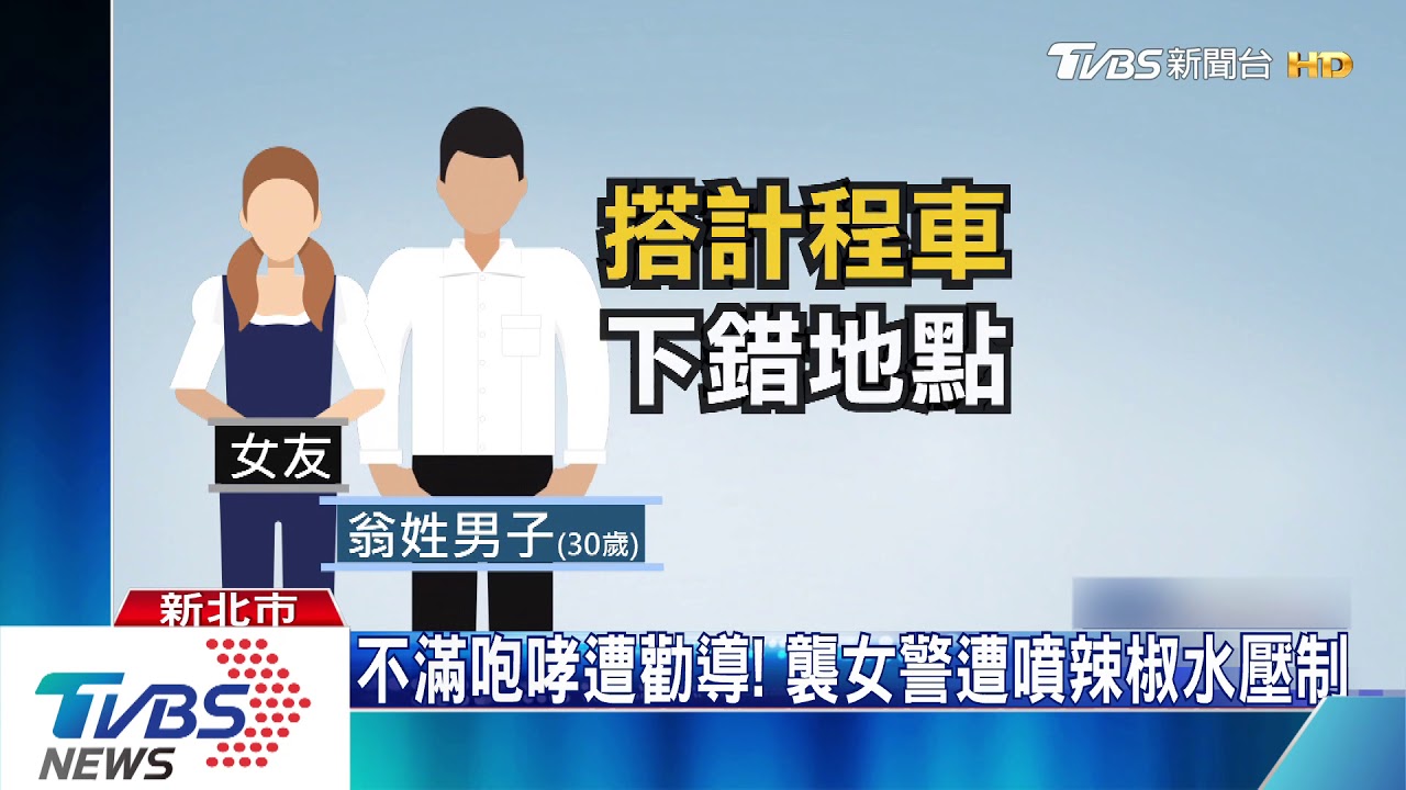 搭小黃報錯地! 男當街咆哮竟又襲女警