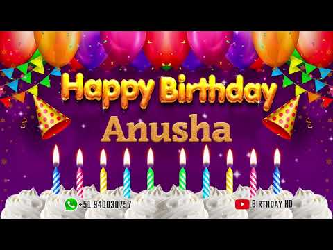 Anusha Happy birthday To You - Happy Birthday song name Anusha 🎁