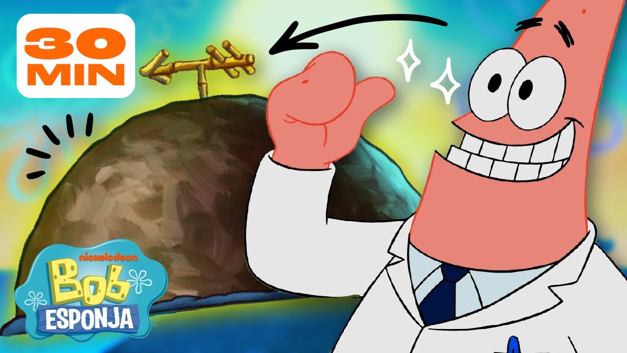Bob Esponja | 30 Minutos Dentro da Pedra do Patrick 🪨⭐️ | Bob Esponja em Português