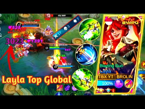 Layla Gameplay Jungler Hyper Blazing Gun - Layla Top 1 Global ~ MLBB