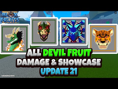 All Devil Fruit Damage and Showcase (600 Mastery) (Blox Fruits Update 21) [Roblox]