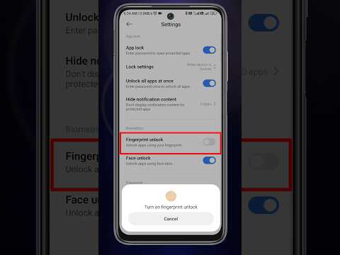 Fingerprint Unlock | Fingerprint Unlock kaise kare | App Lock Fingerprint kaise use kare | #shorts