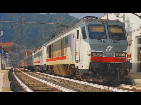 ROLLING Milano - Roma in partenza da Ronco Scrivia, E401 + E403 + E403 + carrozze