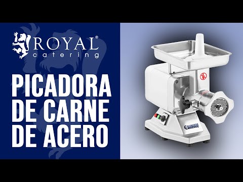 vídeo - Picadora de carne de acero - 220 kg/h EXPERT