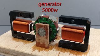 How to make 5000w 250v Free Electric Generator at Home
