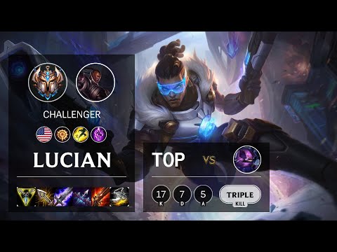 Lucian Top vs Kennen - NA Challenger Patch 10.15