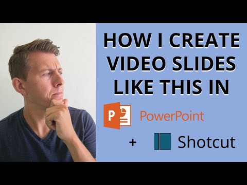 How I create simple text slides for my videos using powerpoint and shotcut
