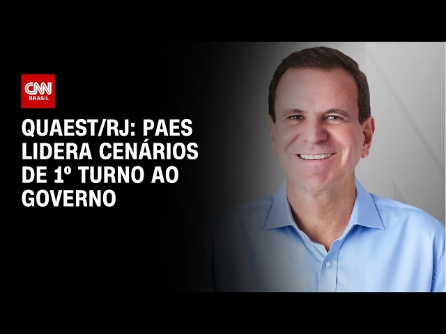 Quaest: Paes lidera 1º turno ao governo do RJ e vence Ruas em 2º turno | CNN NOVO DIA