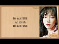Taeyeon Fine Easy Lyrics
