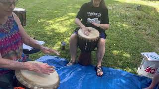 Djembe doubles technique drill - Djembe Caliente drum camp 2026