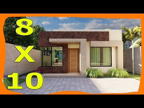 House of 8x10 meters of ONE Floor with Two Bedrooms