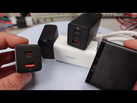 Baseus Super Si Pro įkroviklis USB + USB-C 30W - Baltas video