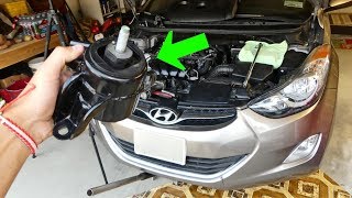 HOW TO REPLACE ENGINE MOUNT ON HYUNDAI ELANTRA RIGHT PASSENGER