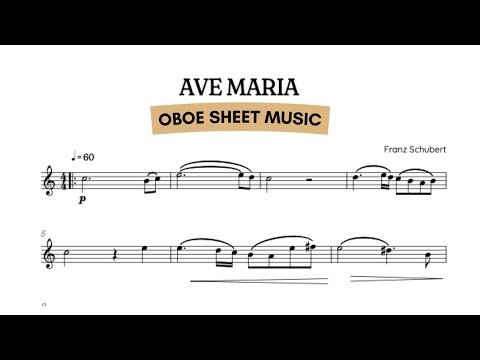✞ OBOE ⁞ Schubert • Ave Maria | video sheet music