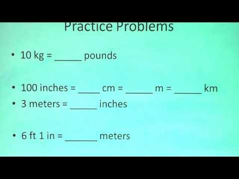 English To Metric video