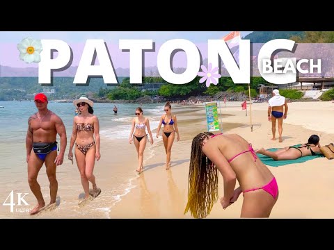【4K 】 Phuket 2023 Patong Beach Relaxing Walking Tour, Thailand ❤️