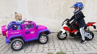 Little Girl Elis Ride On Pink My Little Pony Jeep 12V Power Wheel with Thomas Toys motorbike BMW