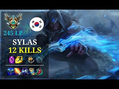 Sylas Top vs Irelia - 12 kills - 라인전만쌘인간1 KR Grandmaster (245 LP) Patch 11.6