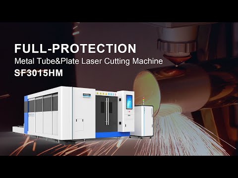 SF3015HMS Series Full Protection Steel Sheet And Tube Laser Cutter