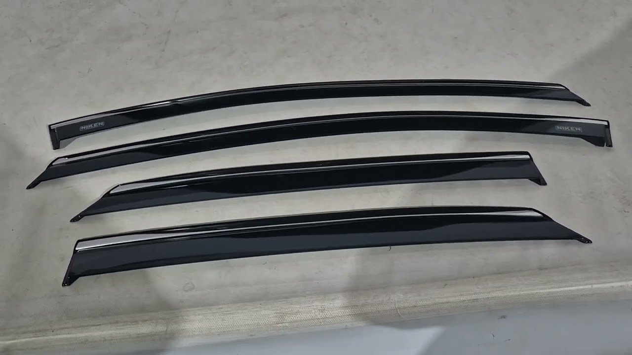 Ветровики с хромированным молдингом (2024+, 4 шт, Niken) Video 1