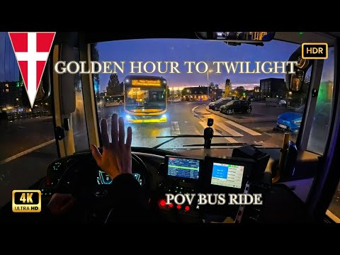 Golden Hour to Twilight | Route 123 Glostrup → Roskilde | 4K POV