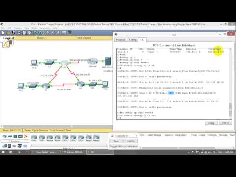 CCNA3 5.2.2.3 Packet Tracer   Troubleshooting Single Area OSPFv2