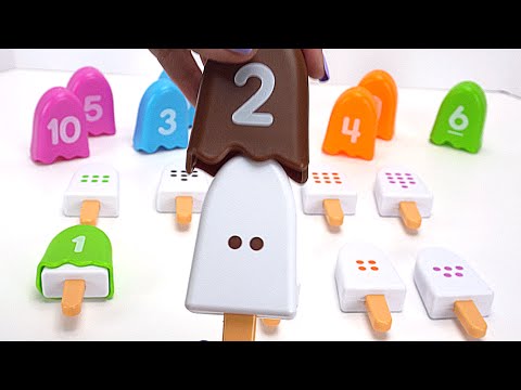 Teach Numbers 1 to 10 with Toy Ice Cream Popsicles!