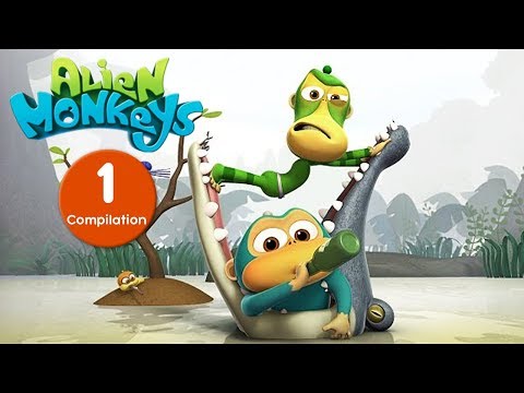 Funny Animated Cartoon - Alien Monkeys - Episodes 1-10 - Cartoons For Children