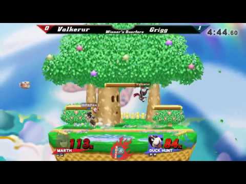 Smashfest #9 SSB4 Winners Semifinals - Valkerur (Marth) vs Grigg (Duck Hunt)