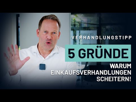 5 Gründe warum Einkaufsverhandlungen mit wichtigen Lieferanten oft scheitern!