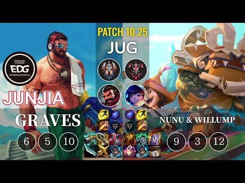 EDG JunJia Graves vs Nunu & Willump Jungle - KR Patch 10.25