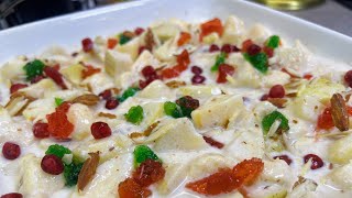 Street style creamy Fruit chaat recipe @FoodCreationsByMarryam