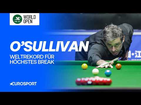 153! O'Sullivan makes snooker history with a world record break | World Open 2026