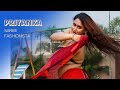 Priyanka Saree Fashion Red Black Chiffon Saree