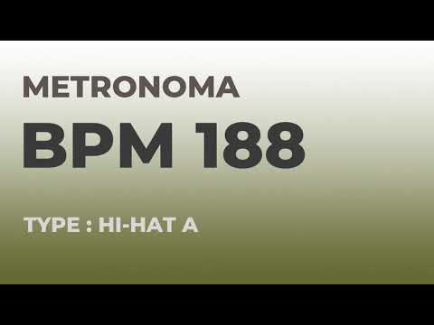 메트로놈 | BPM 188 | Metronome | Type : Hi-Hat A