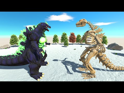 SUPER GODZILLA vs GODZILLA SKELETON - Animal Revolt Battle Simulator