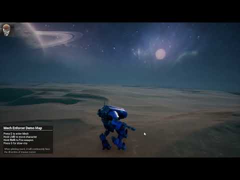 2022 Unreal engine 4 hybrid Top down Mech and pilot with sci fi scene
