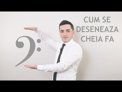 CHEIA FA - cum se deseneaza? / How to draw a Bass Clef?