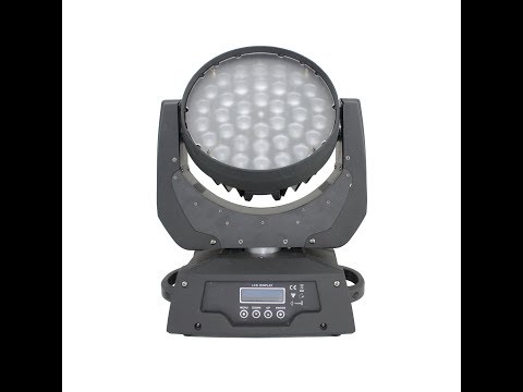 TESTE MOBILI WASH FX LED 36x10W CON ZOOM