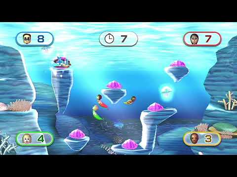 Wii Party - 4 Player Minigame - Pearl Plunder