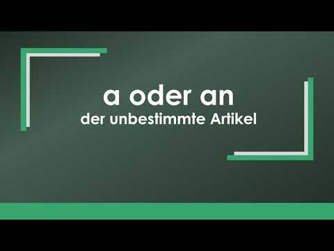 Englisch: a oder an kurz und einfach erklärt