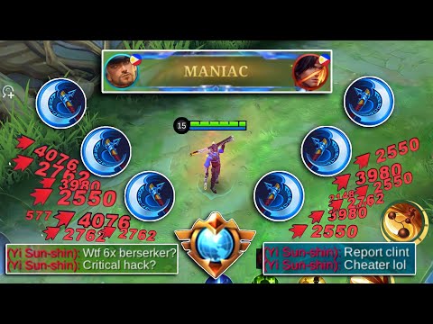 CLINT 6X BERSERKER FURY BUILD ( CRITICAL IS EVERYWHERE ) 2X MANIAC + 27 KILLS!🔥 MLBB