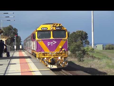 V/Line N464 City Of Geelong & N11 Arrive At Waurn Ponds On Down Warnambool Service