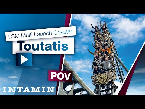 Intamin Multi LSM Launch Coaster "Toutatis", Park Astérix, France, POV
