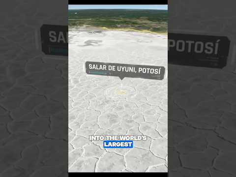 The Giant Mirror on Earth Visible From Space! 🪞🇧🇴 #Shorts