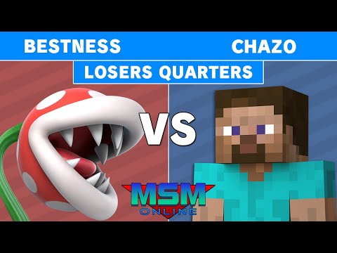 MSM Online 42 - Bestness (Piranha Plant) Vs. Chazo (Minecraft Steve) Losers Quarter - Smash Ultimate