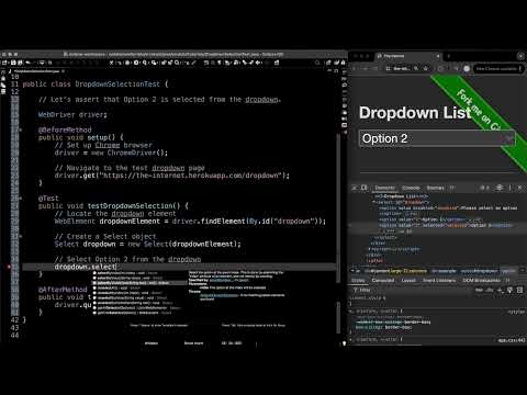 How To Assert Dropdown Selection Tutorial Selenium Testng Java