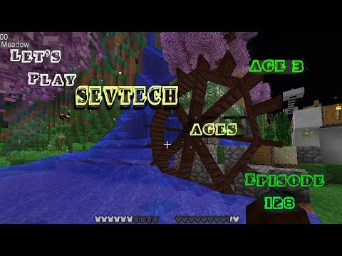 Minecraft Sevtech Ages Episode 128: The Machine Press, Waterwheel and Kinetic Dynamo