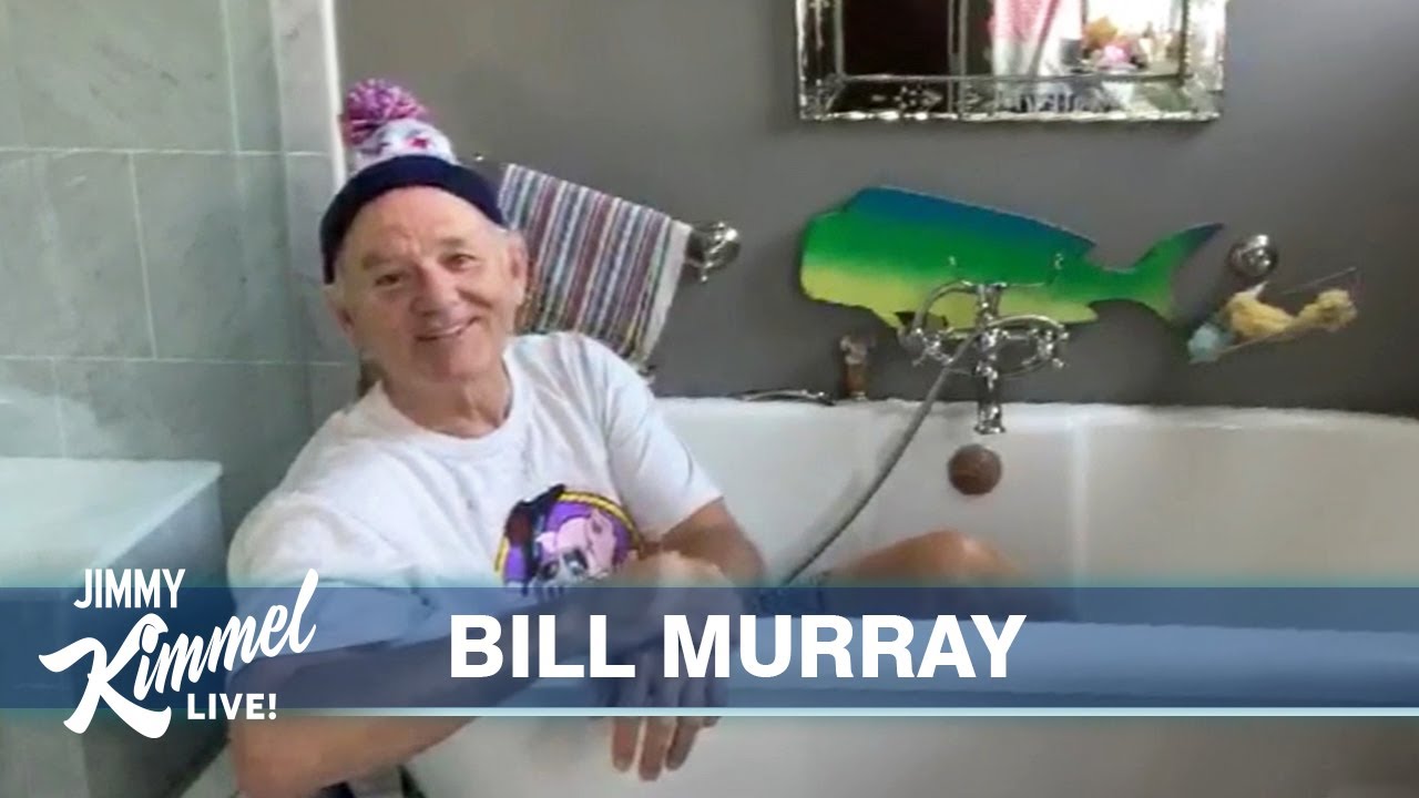 Jimmy Kimmel Interviews Bill Murray in a Bathtub